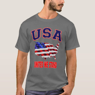 Patriotic USA American Flag United We Stand T-Shirt