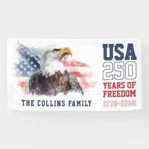 Patriotic USA America's 250th Anniversary Party Banner