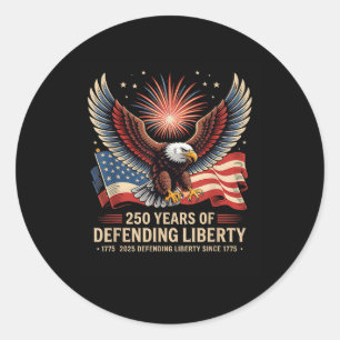 Patriotic Usa Army Us Military Parade 250th Annive Classic Round Sticker