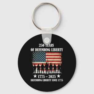 Patriotic Usa Army Us Military Parade 250th Annive Key Ring
