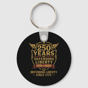 Patriotic Usa Army Us Military Parade 250th Annive Key Ring