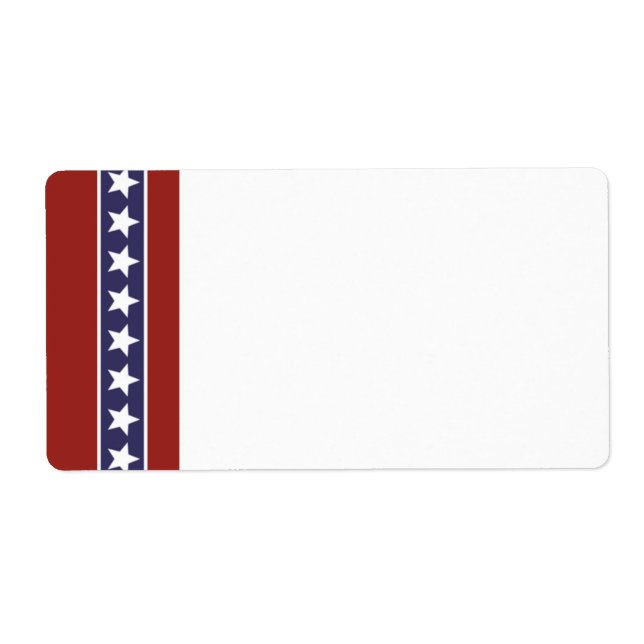 Patriotic USA Blank Shipping Label (Front)