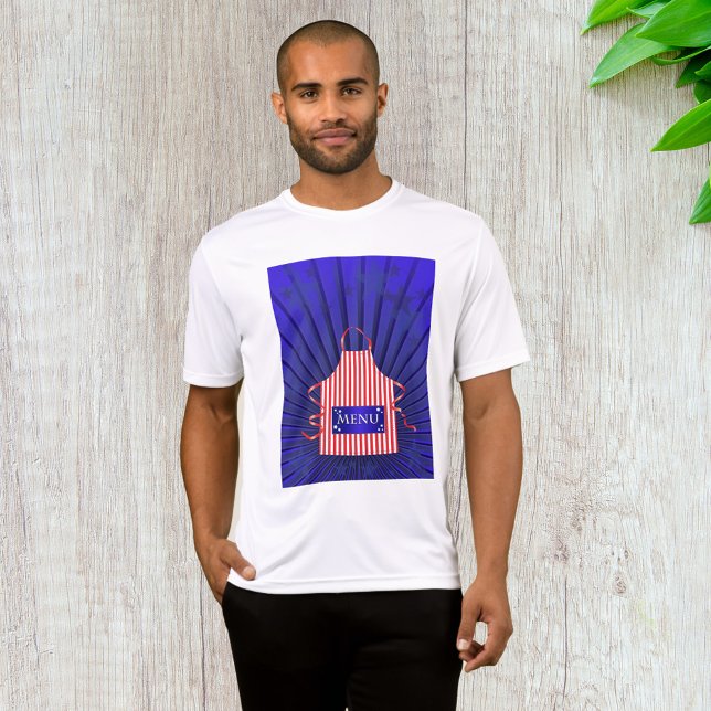 Patriotic USA Chef Red White Blue BBQ Cooking  T-Shirt (Creator Uploaded)