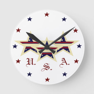 PATRIOTIC USA CLOCK