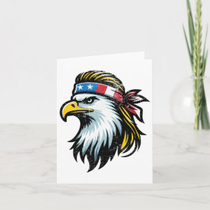 Patriotic Usa Eagle Mullet American Flag - 4th Of Card