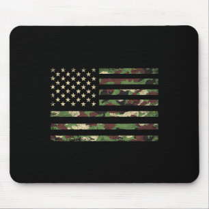 Patriotic Usa Flag 4th Of July Camo American Flag  Mouse Pad