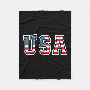 Patriotic Usa Flag 4th Of July For Men Women Kids Fleece Blanket