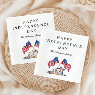 Patriotic USA Flag 4th Of July Napkins