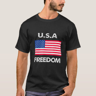 Patriotic Usa Flag And Freedom July 4th Fourth Of  T-Shirt