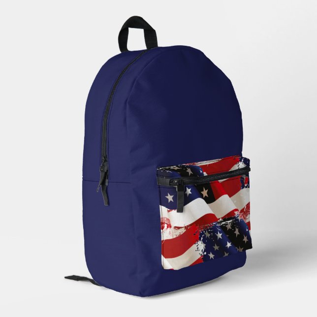 Patriotic USA Flag Backpack (Back Corner Left)