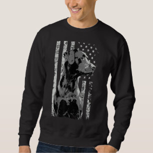 Patriotic Usa Flag Black Labrador For Lab Owners Sweatshirt