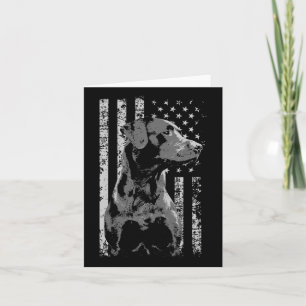 Patriotic Usa Flag Black Labrador Gift For Lab Own Card
