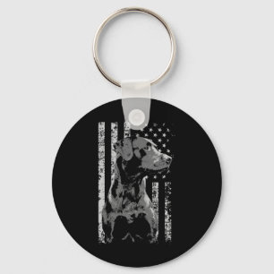 Patriotic Usa Flag Black Labrador Gift For Lab Own Key Ring