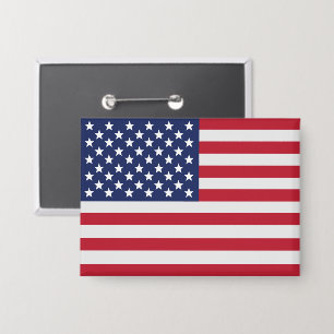 Patriotic USA Flag Button – American Pride