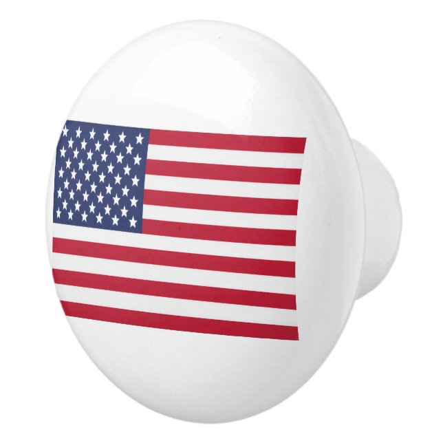Patriotic USA Flag Ceramic Knob – American Pride (Right)