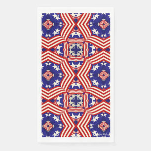Patriotic USA Flag Design Napkin
