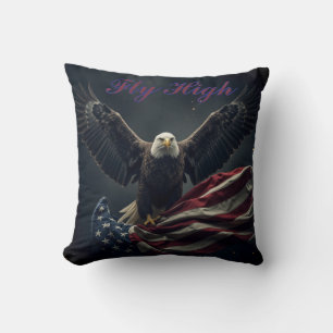 Patriotic USA Flag Eagle Cushion