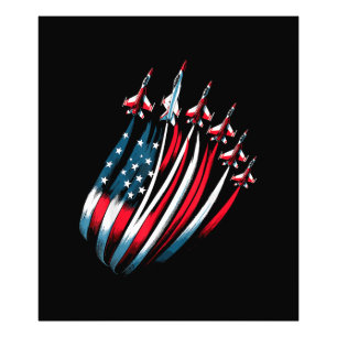 Patriotic USA Flag Fighter Jets Boys 4th of July Photo Print