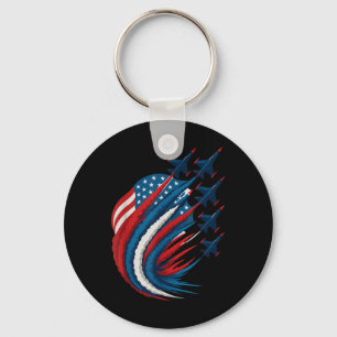 Patriotic Usa Flag Fighter Jets Kids Girls Boys 4t Key Ring