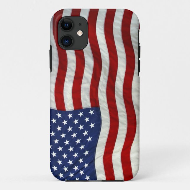 Patriotic USA Flag iPhone Case (Back)