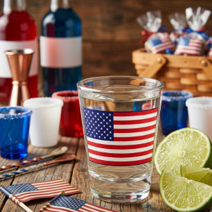 Patriotic USA Flag Shot Glass – American Pride Bar