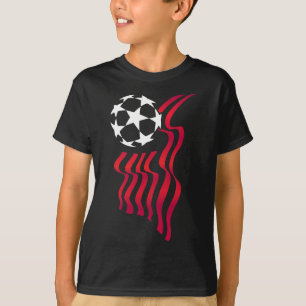 Patriotic Usa Flag Soccer Lover For Women Kids Men T-Shirt