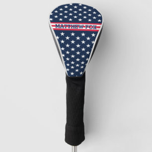 Patriotic USA Flag 🇺🇸 Stars & Stripes Golfer Golf Head Cover