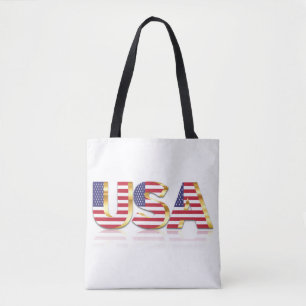 Patriotic USA Flag Tote Bag