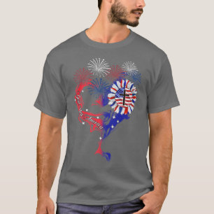 Patriotic USA God Bless America Heart USA Flag 4th T-Shirt
