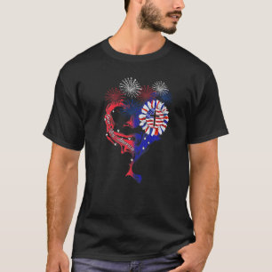 Patriotic Usa God Bless America Heart Usa Flag 4th T-Shirt