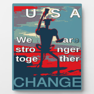 Patriotic USA Hope Graphic Art Print Design Plaque