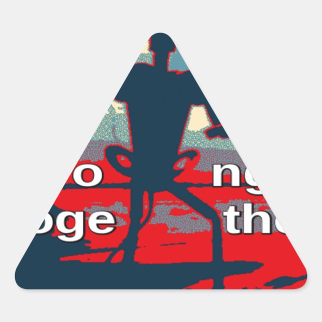 Patriotic USA Hope Graphic Art Print Design Triangle Sticker (Front)