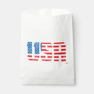 Patriotic USA in Red, White, and Blue Favour Bags