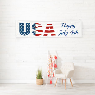 Patriotic USA Indoor Banner
