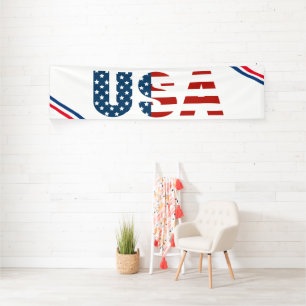 Patriotic USA Indoor Banner