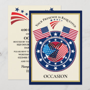 Patriotic USA Invitation