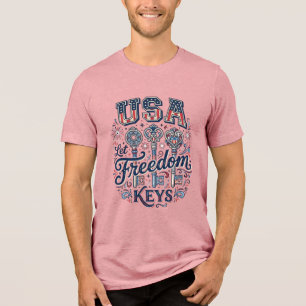 Patriotic USA Let Freedom Keys Vector Shirt Design