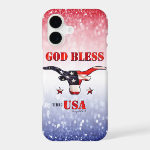Patriotic USA - Longhorn Steer Case-Mate iPhone Ca
