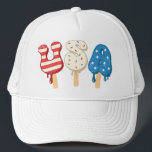 Patriotic USA Love Popsicle Trucker Hat<br><div class="desc">Patriotic USA Love Popsicle</div>