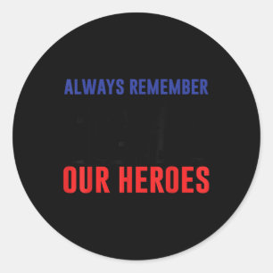 Patriotic Usa Memorial Day Family Men Women Boys  Classic Round Sticker