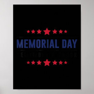 Patriotic Usa Memorial Day Family Men Women Boys Poster