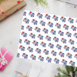 Patriotic USA red white blue flag balloons Tissue Paper<br><div class="desc">White background. Decorated with patriotic coloured  balloons in red blue and white.</div>