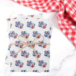 Patriotic USA red white blue flag balloons Wrapping Paper Sheet<br><div class="desc">White background. Decorated with patriotic coloured  balloons in red blue and white.</div>