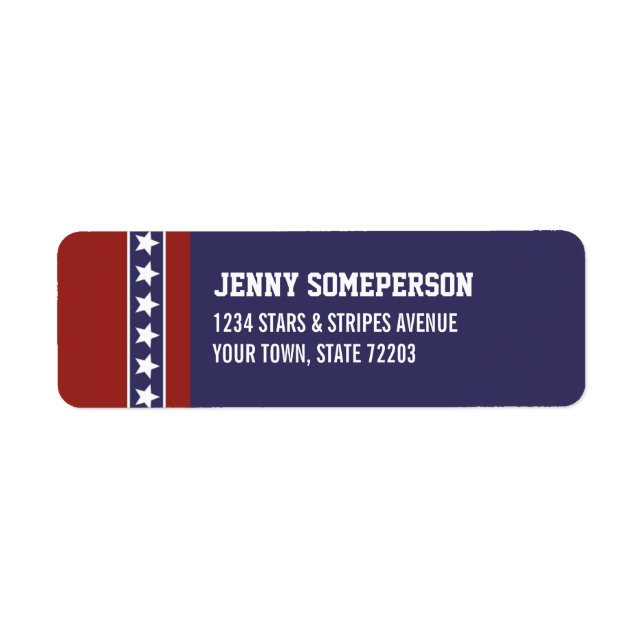 Patriotic USA Return Address Label (Front)