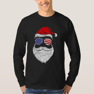 Patriotic USA Santa Claus T-Shirt