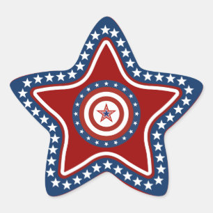 Patriotic USA Star Sticker