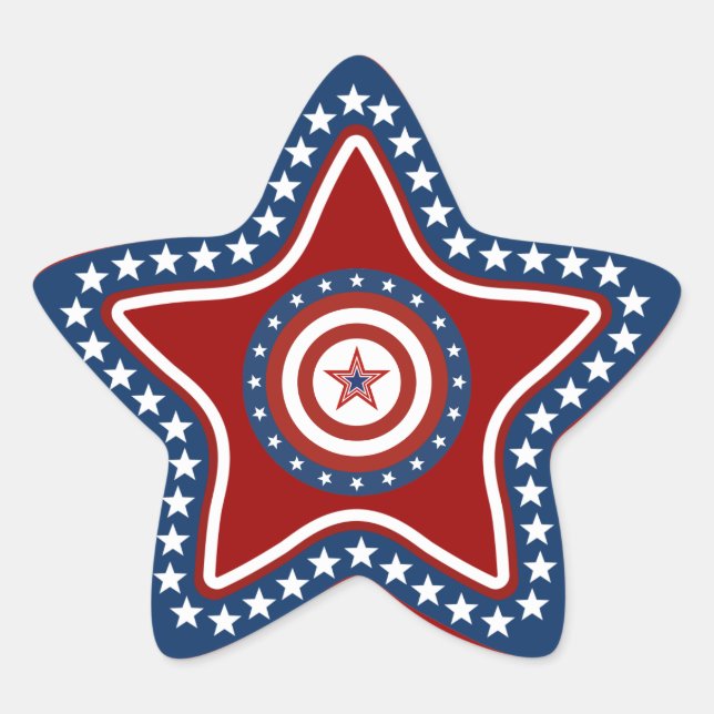 Patriotic USA Star Sticker (Front)