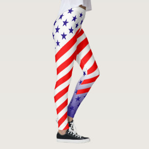 Patriotic USA Stars and Stripes Leggings