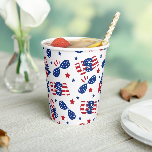 Patriotic USA Summer Paper Cups (Insitu)