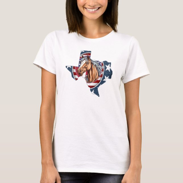Patriotic USA Texas T-Shirt (Front)